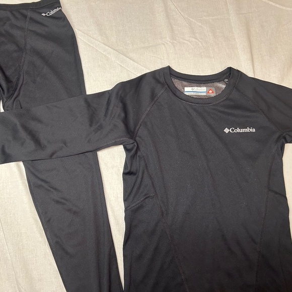 Columbia Youth Omni-Heat Baselayer Set (Top & Bottom) | Black | Size M 10/12 - Picture 1 of 10